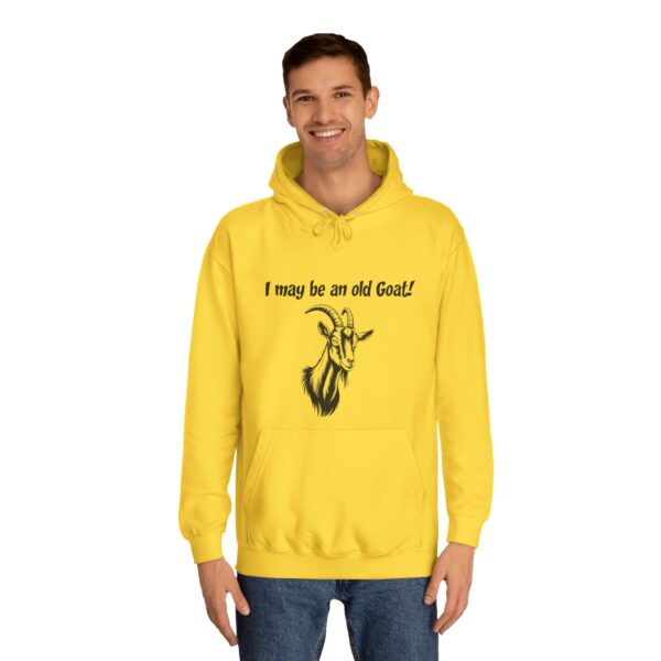 I May Be An Old Goat - Funny Unisex College Hoodie for Seniors & Goat Lovers - Image 7
