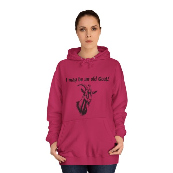 I May Be An Old Goat - Funny Unisex College Hoodie for Seniors & Goat Lovers - Image 20
