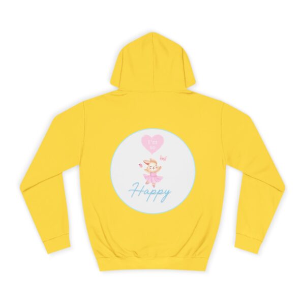"I'm so happy" Unisex College Hoodie for Princess Lovers - Image 10