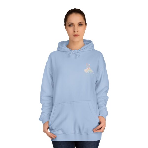 "I'm so happy" Unisex College Hoodie for Princess Lovers - Image 4