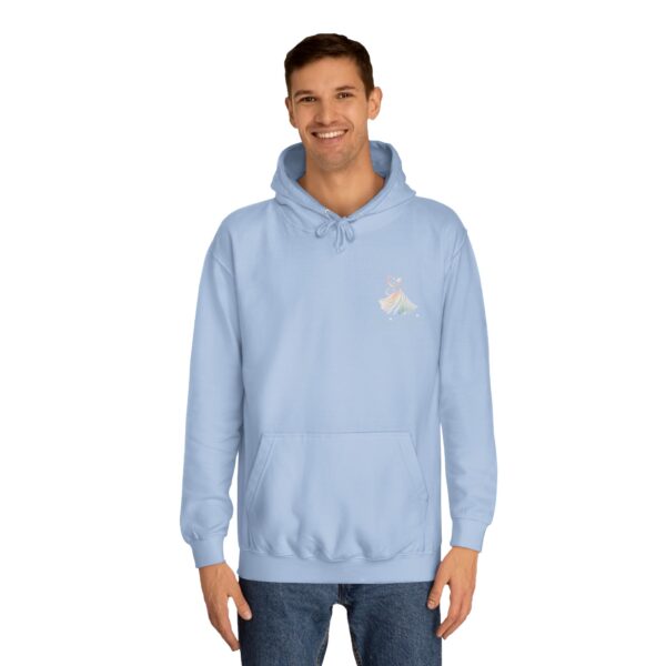 "I'm so happy" Unisex College Hoodie for Princess Lovers - Image 3